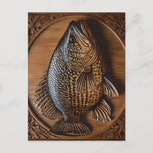 Echo's van de rivier: Murray Cod Wood Print, Briefkaart (Voorkant)