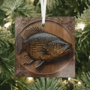 Echo's van de rivier: Murray Cod Wood Print, Glas Ornament