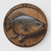 Echo's van de rivier: Murray Cod Wood Print, Grote Klok (Voorkant)