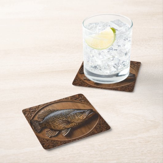 Echo's van de rivier: Murray Cod Wood Print, Kartonnen Onderzetters (Insitu)