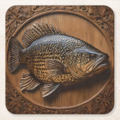 Echo's van de rivier: Murray Cod Wood Print, Kartonnen Onderzetters (Voorkant)