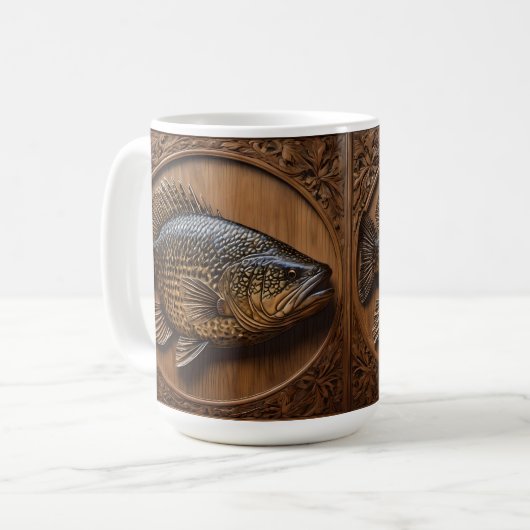 Echo's van de rivier: Murray Cod Wood Print, Koffiemok (Voorkant links)