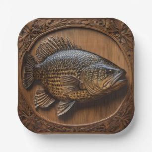 Echo's van de rivier: Murray Cod Wood Print, Papieren Bordje