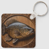 Echo's van de rivier: Murray Cod Wood Print, Sleutelhanger (Achterkant)