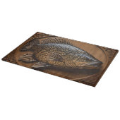 Echo's van de rivier: Murray Cod Wood Print, Snijplank (Hoek)