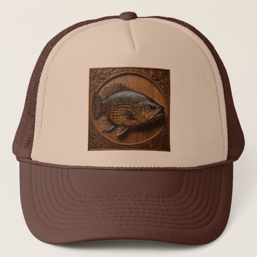 Echo's van de rivier: Murray Cod Wood Print, Trucker Pet (Voorkant)