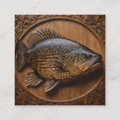 Echo's van de rivier: Murray Cod Wood Print, Vierkante Visitekaartje (Achterkant)