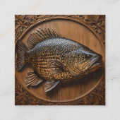 Echo's van de rivier: Murray Cod Wood Print, Vierkante Visitekaartje (Voorkant)