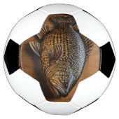Echo's van de rivier: Murray Cod Wood Print, Voetbal (Gedraaid)