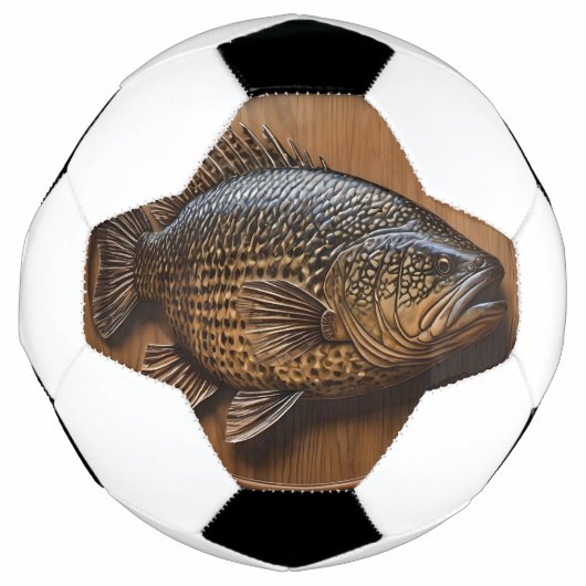 Echo's van de rivier: Murray Cod Wood Print, Voetbal (Voorkant)