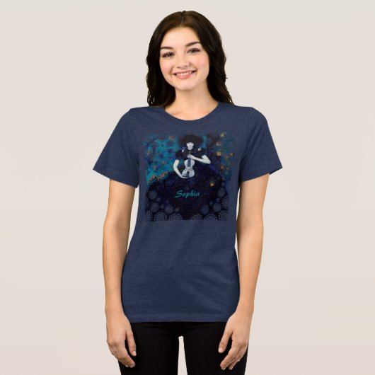 Echo's van de stilte: een vioollied van genezing Tri-Blend shirt (Voorkant volledig)