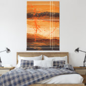 Echo's van de woestijn canvas afdruk (Insitu (Slaapkamer))