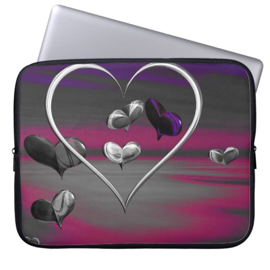 Echo's van een Metallische Romance Laptop Sleeve (Voorkant)