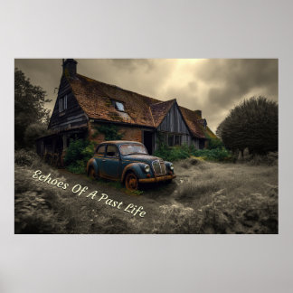 Echo's van een verleden leven Liminal Space concep Poster