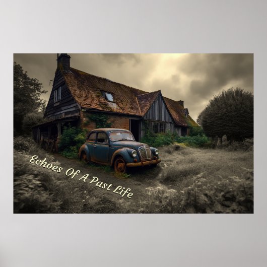 Echo's van een verleden leven Liminal Space concep Poster (Voorkant)