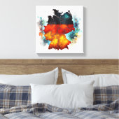 echo's van eenheid canvas afdruk (Insitu (Slaapkamer))
