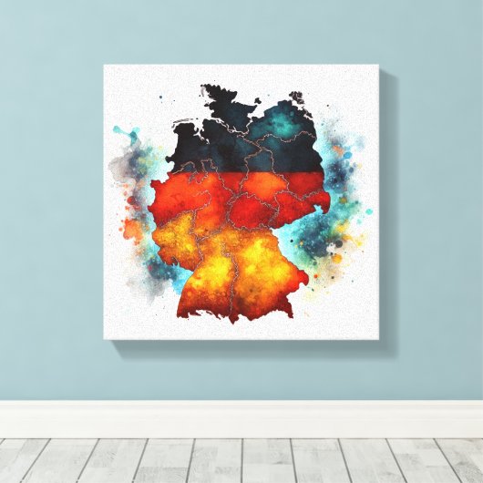 echo's van eenheid canvas afdruk (Insitu (Houten vloer))