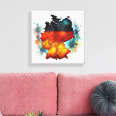 echo's van eenheid canvas afdruk (Insitu (Woonkamer))