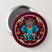 Echo's van Ganesha, Diwali Ronde Button 4,0 Cm (Voorkant /achterkant)