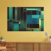 Echo's van geometrie canvas afdruk (Insitu (Woonkamer))