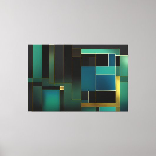 Echo's van geometrie canvas afdruk (Voorkant)