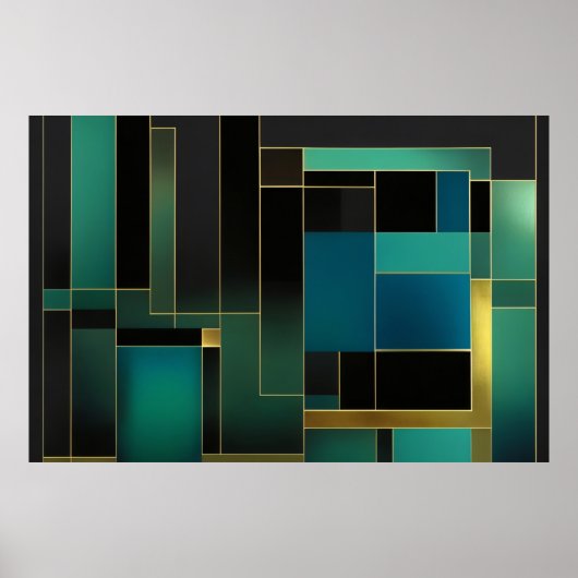 Echo's van geometrie poster (Voorkant)