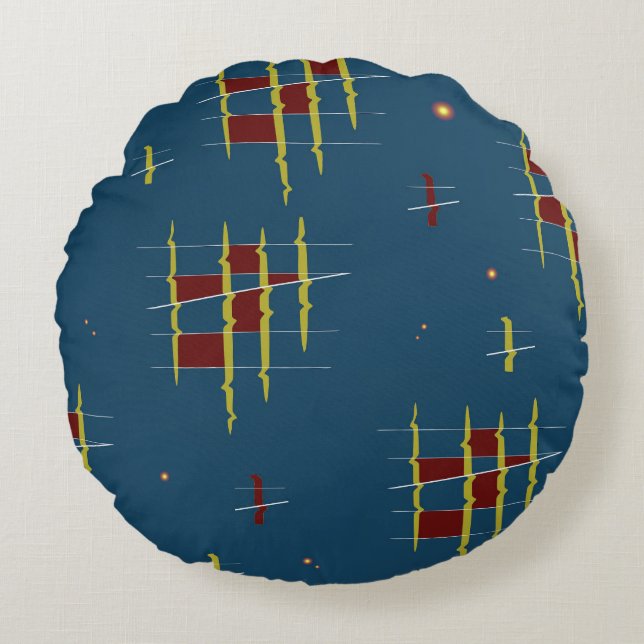 Echo's van geometrie rond kussen (Voorkant)