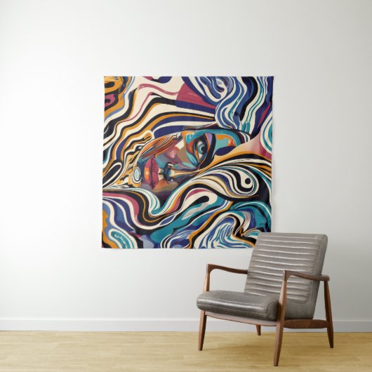 Echo's van het gesluierde spectrum - wandkleed (In Situ (horizontaal))