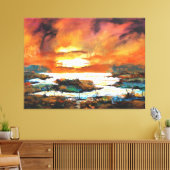 Echo's van kleur canvas afdruk (Insitu (Woonkamer))