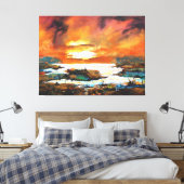 Echo's van kleur canvas afdruk (Insitu (Slaapkamer))