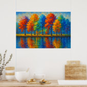 Echo's van kleur landschap poster (Keuken)