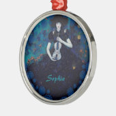 Echos van stilte: een viool lied van genezing metalen ornament (Links)