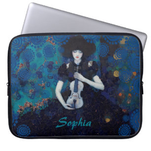 Echo's van Stilte: Een Viool's Lied van Genezing Laptop Sleeve