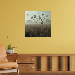 Echo's van Tijd – Surrealistische Zakhorloge & Ruï Poster