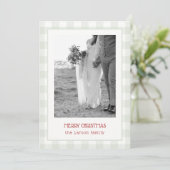 Echoscopie Baby Aankondiging Familie Vakantiekaart (Staand voorkant)