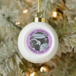 Echoscopie Zwangerschap Geslacht Reveal Sonogram Keramische Bal Ornament