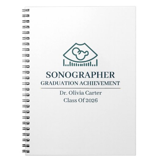 Echoscopist Aangepaste Naam Sinds Jaar Notitieboek (Voorkant)