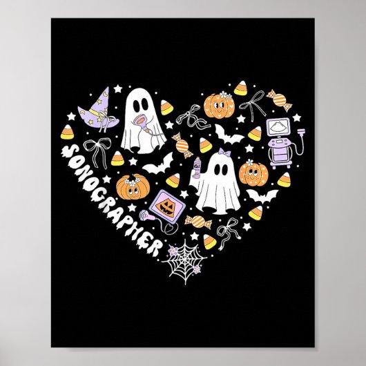 Echoscopist Hart Halloween Echotechnicus MFM Poster (Voorkant)