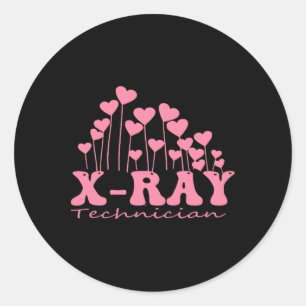 Echoscopist Valentine Hearts radioloog Ronde Sticker