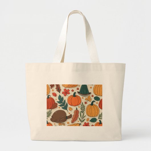 echotas voor Thanksgiving op dag Grote Tote Bag (Voorkant)
