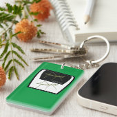 echt acrylmeer van hout sleutelhanger (Voorkant Rechts)