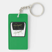 echt acrylmeer van hout sleutelhanger (achterkant)