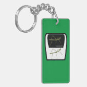 echt acrylmeer van hout sleutelhanger (Voorkant Links)