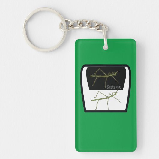 echt acrylmeer van hout sleutelhanger (Voorkant)