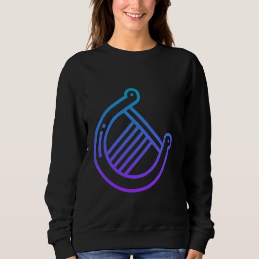 Echt als een Lyre snaarinstrument Trui (Voorkant)