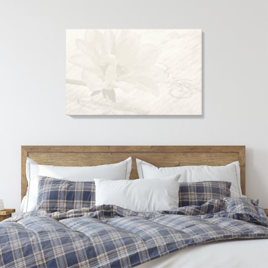 Echt Amazing Dahlia Canvas Afdruk (Insitu (Slaapkamer))