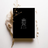 Echt Antiek Zwart & Wit bruiloft Kaart