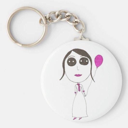 Echt Big Head Girl Sleutelhanger (Voorkant)