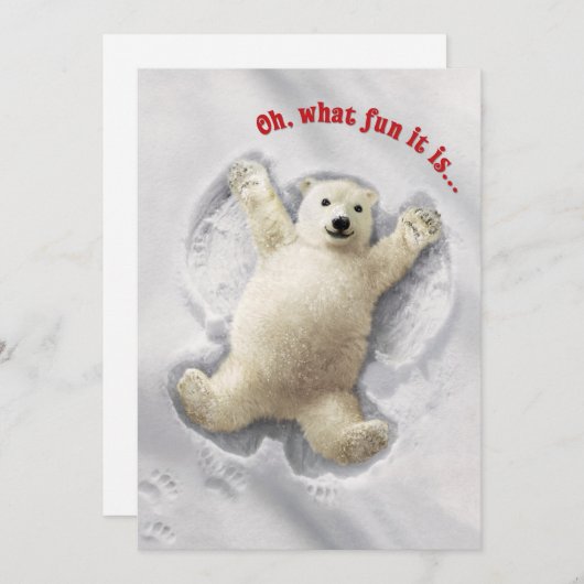 Echt Big Snow Angel Kaart (Voorkant / Achterkant)