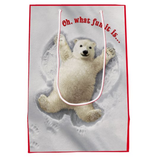 Echt Big Snow Angel Medium Cadeauzakje (Achterkant)